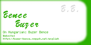 bence buzer business card